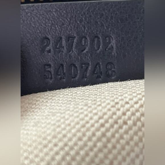 Gucci Sukey Guccissima Navy Leather Shoulder Tote Bag Gold Hardware GG Charm - Picture 3 of 16